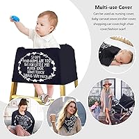 Vista 6 de Metplus Funda de asiento de automóvil sin contacto para bebés, fundas de lactancia para mamá, bufanda de lactancia, toldo multiusos para asiento