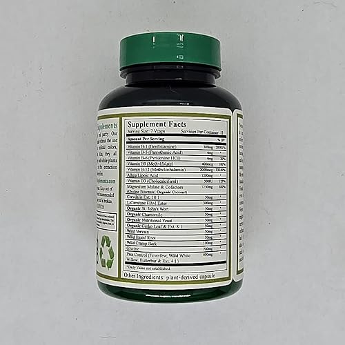 Miniatura 2 de Green Organic Supplements Neuropatía, daño nervioso, neuralgia del trigémino (paquete de 3)