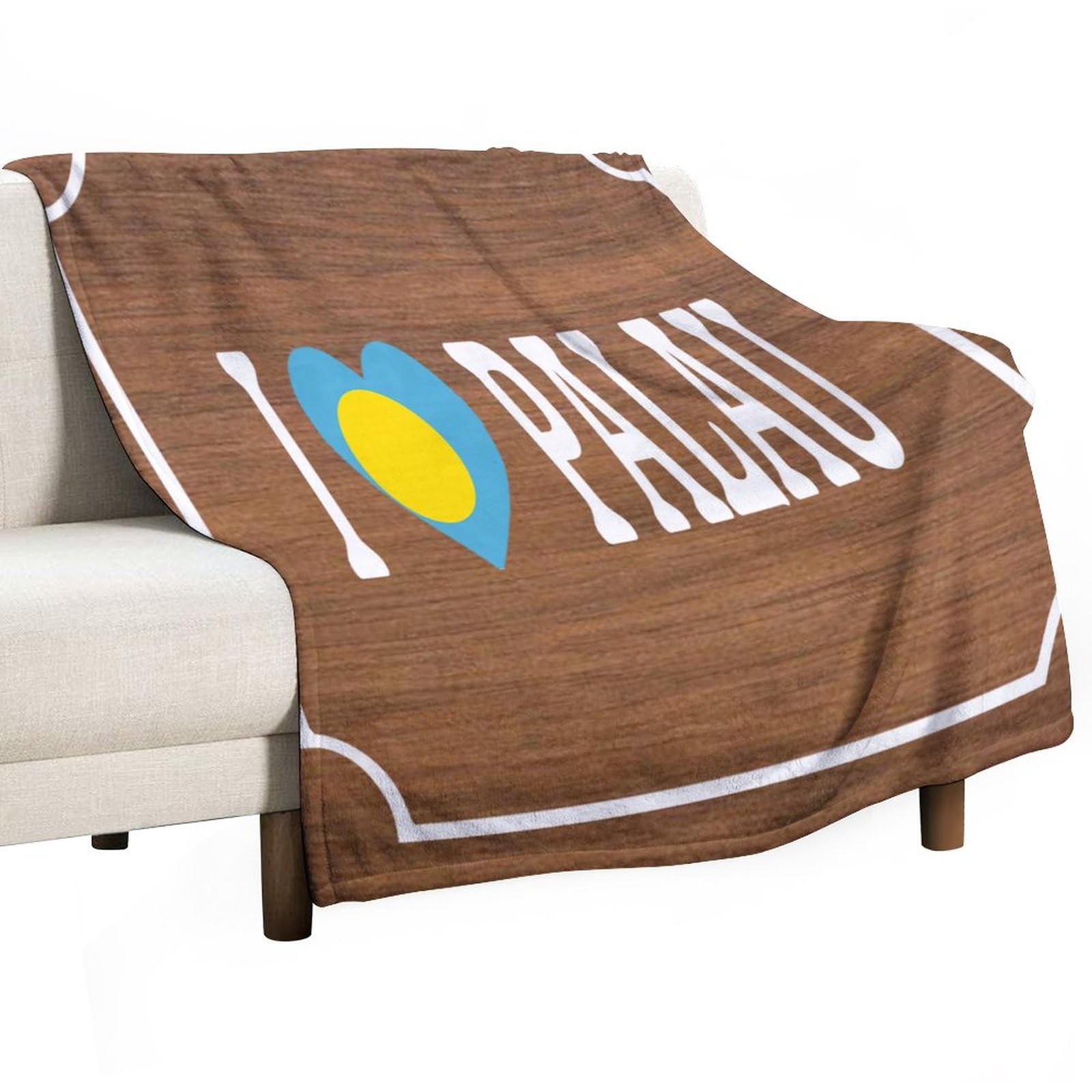 Couverture polaire I Love Palau cadeau idéal pour maman et père 152 cm