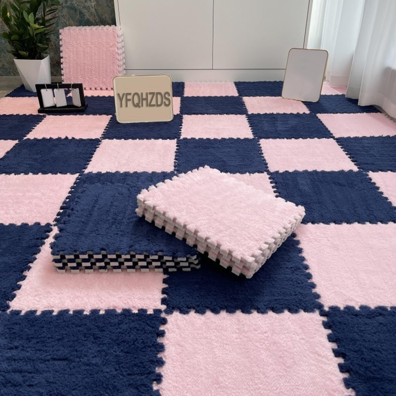 Lot de 40 tapis de sol emboîtables en mousse - Tapis puzzle antidérapant - Durable et confortable - 30,5 x 30,5 cm