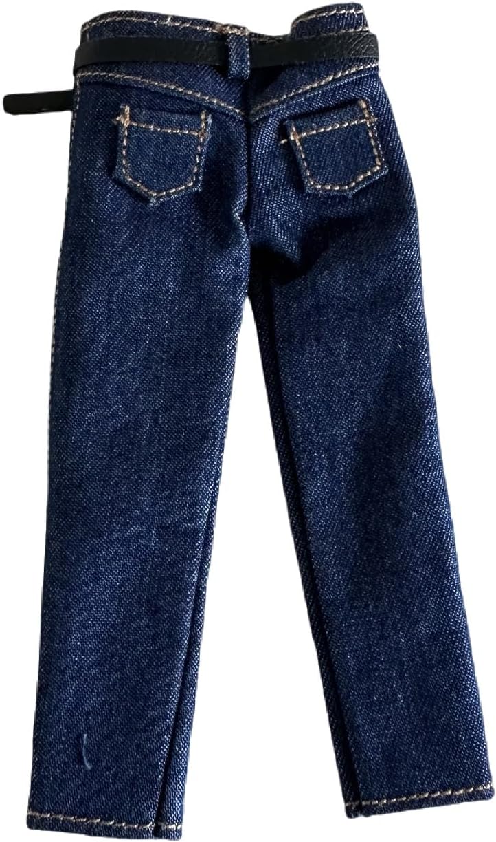 1/12 Action Figure Clothes,Straight Pants for 6" Male Action Figures,1:12 Scale Action Figure Jeans,only Pants (Straight Pants-Dark Blue)