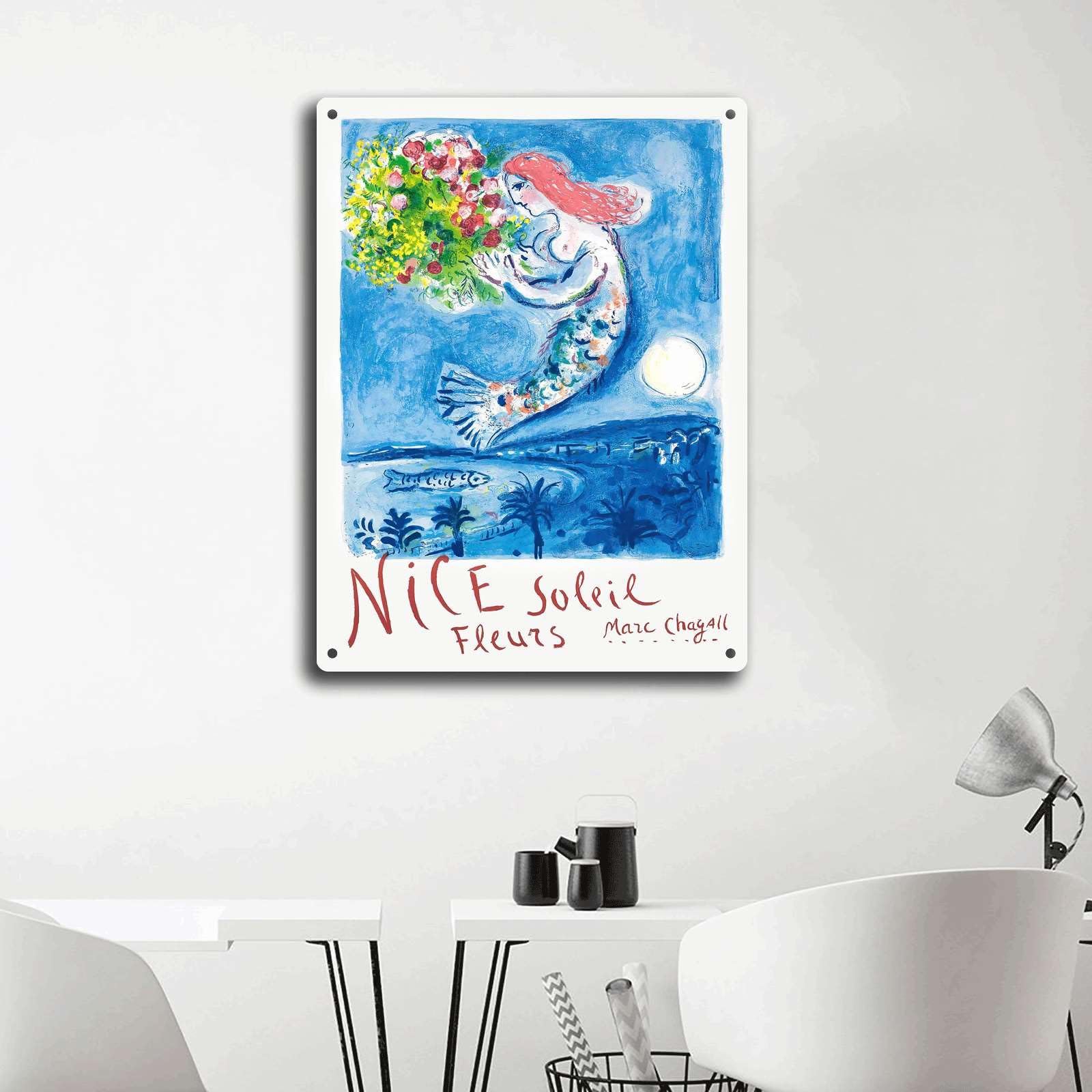 Amazon.com: EDBAJUF Metal Aluminum Signs Nice Soleil Fleurs Marc