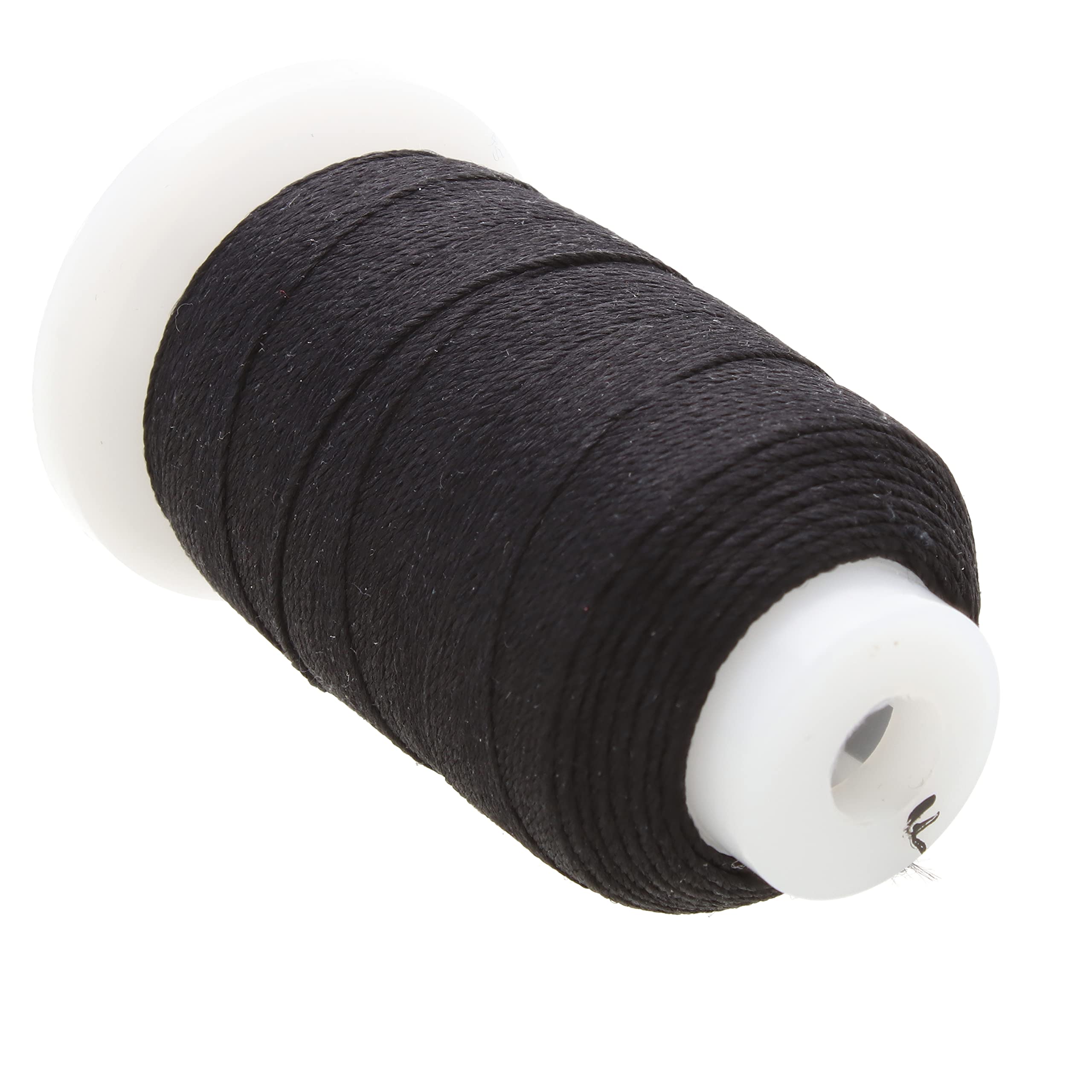 The Beadsmith Black Pure Silk Cord – Size F (0.348 Mm/0.0137”), 140 Yards (420 Ft), 1/2-Ounce Spool