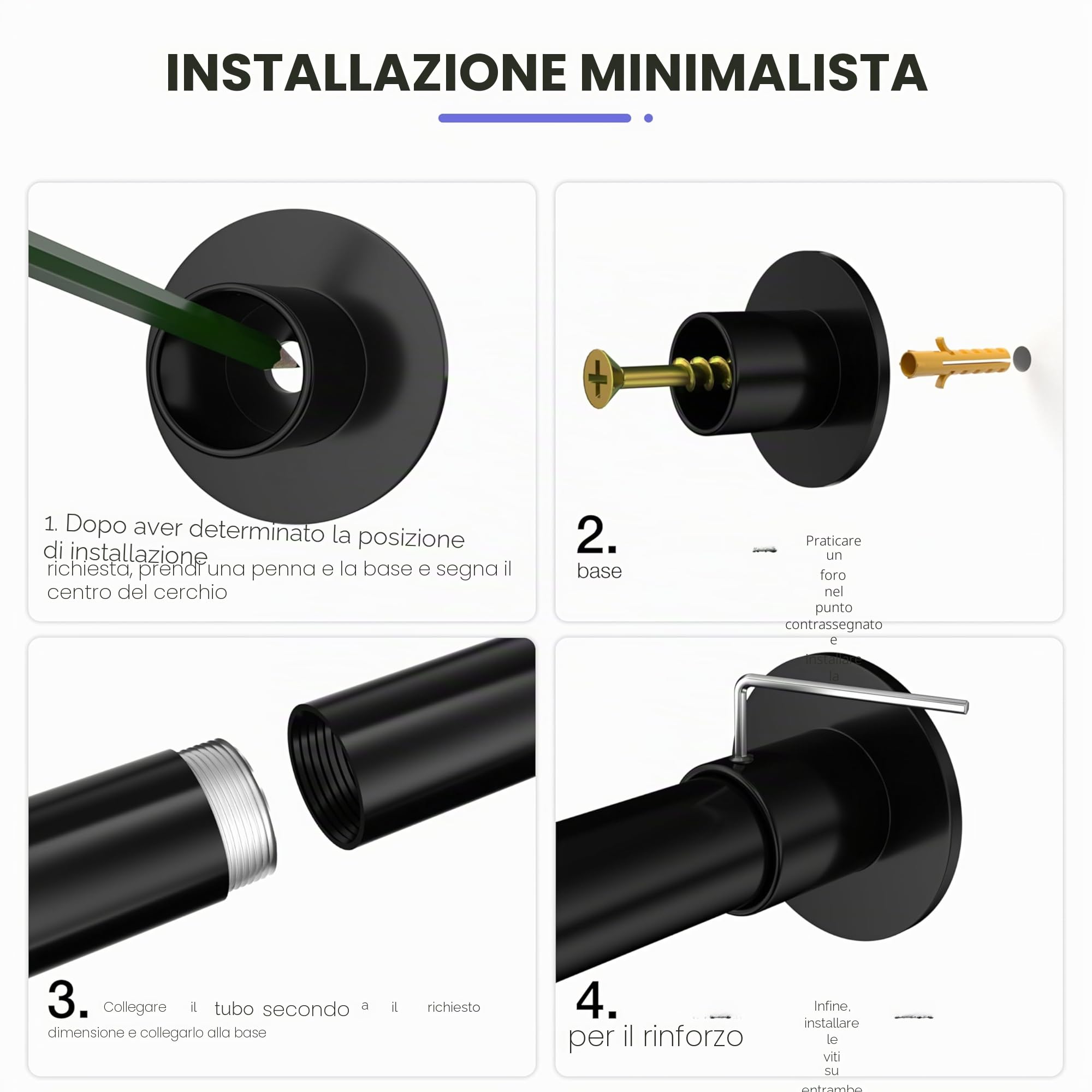 Bastone Tenda Doccia Angolare, Asta Tenda Doccia Regolabile 62-94x141-174 cm, Bastone Doccia in Acciaio Inossidabile, Vasca da bagno e doccia, con 16 Anelli per Tenda da Doccia