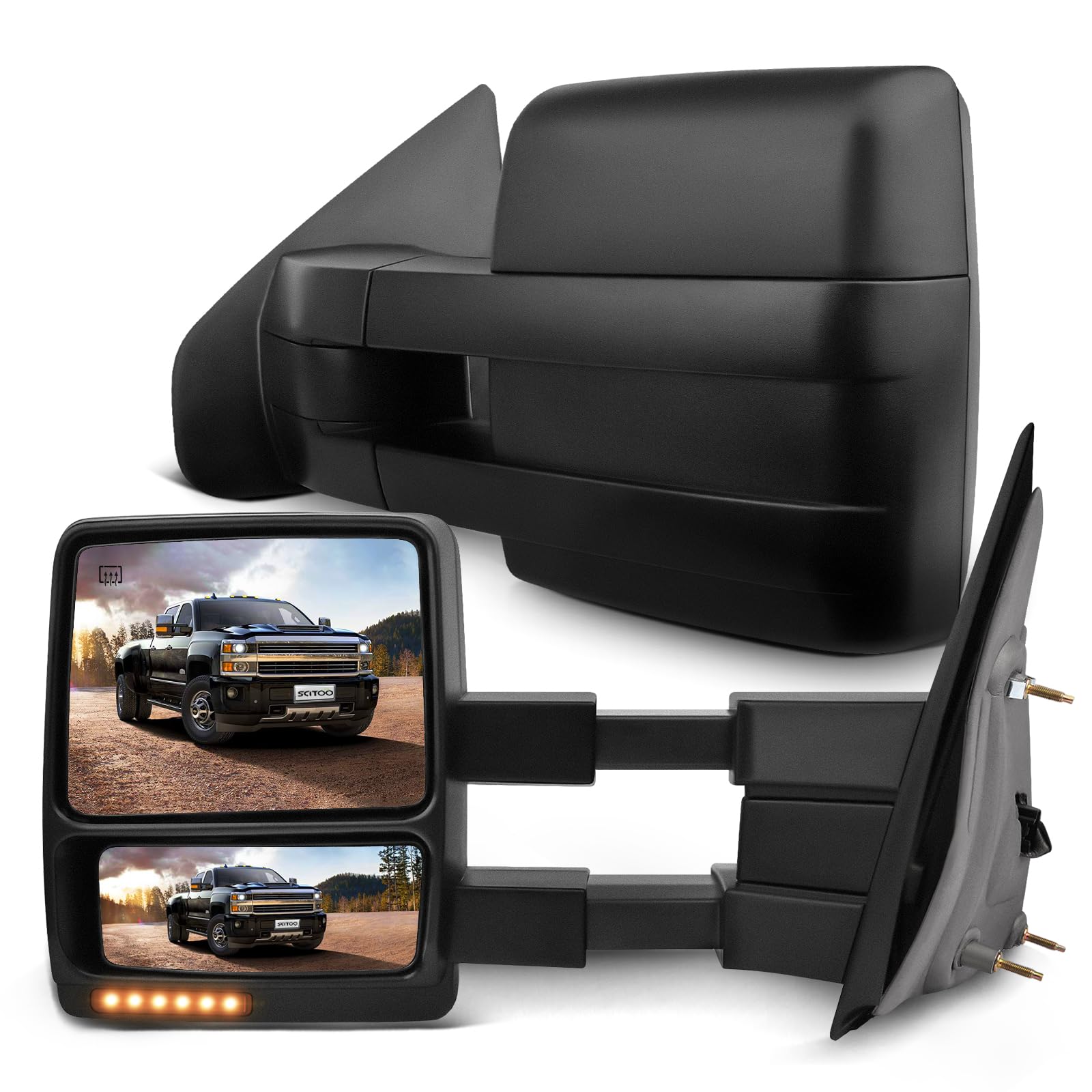 SCITOO Towing Mirrors for 2007-2014 For Ford For F-150 Pickup Truck