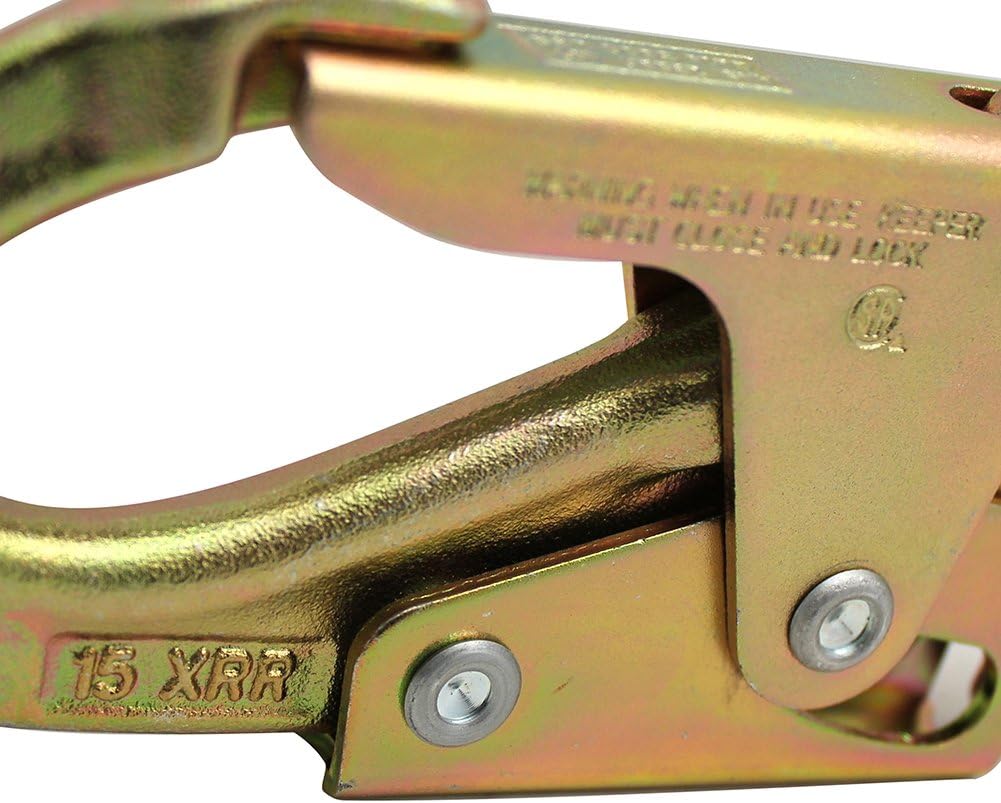 Fusion Climb 4ft 48"x1.75" Fall Protection Safety Lanyard with Shock Pack HS Steel Snap Hook 23kN Black