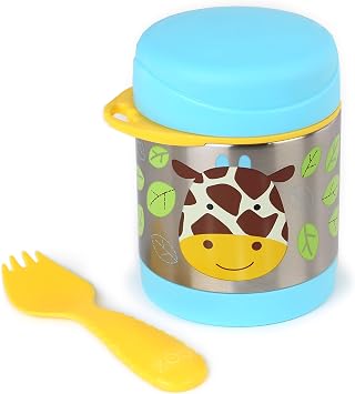 Skip Hop Insulated Food Jar: Stainless Steel Baby Food Container, Giraffe