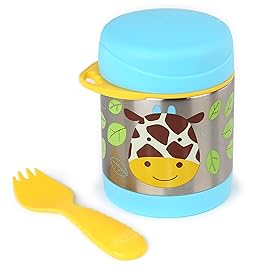 Skip Hop Insulated Food Jar: Stainless Steel Baby Food Container, Giraffe