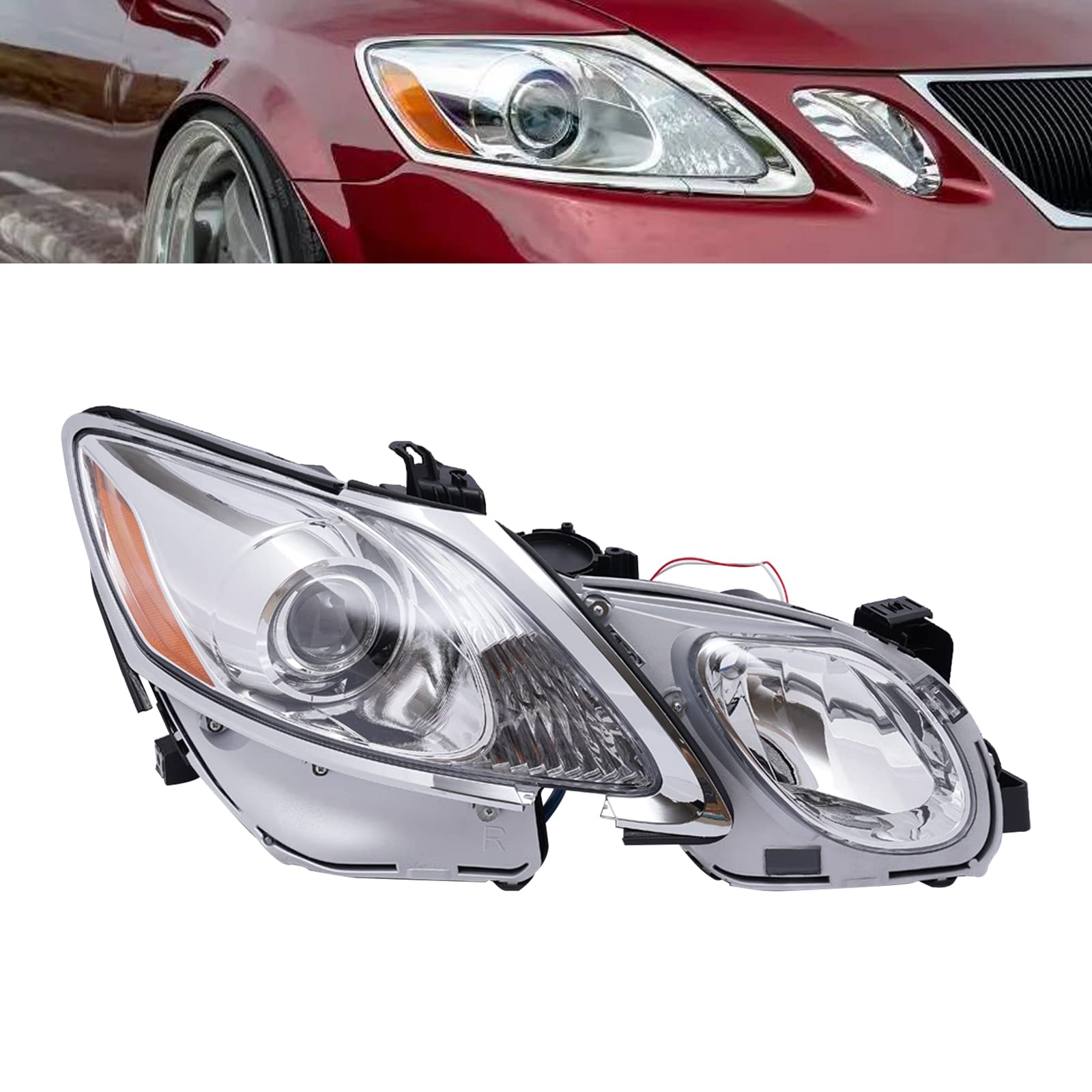 Amazon.com: Headlight Assembly For 2006-2011Lexus GS300 GS350