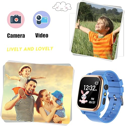 Miniatura 3 de Reloj inteligente para niños y niñas - Reloj inteligente para niños de 4 a 12 años con 16 juegos de aprendizaje, reloj despertador, reproductor de