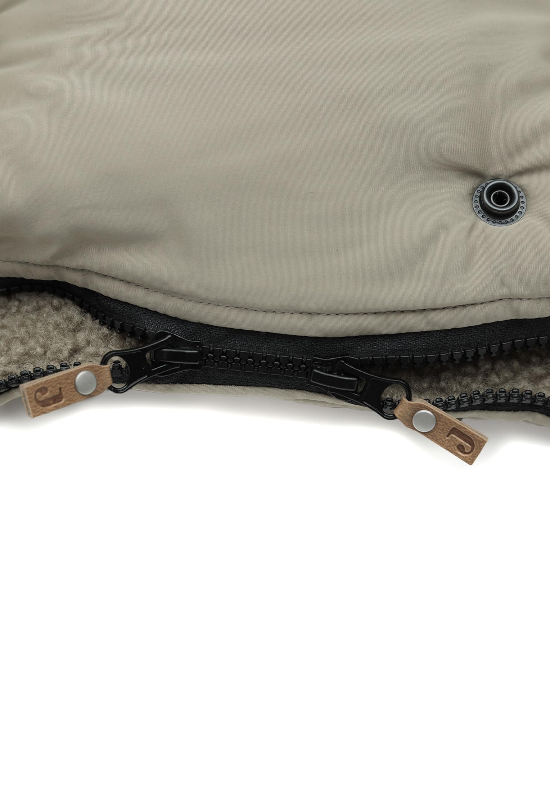 Jollein Olive Green - Saco para cochecito y cochecito de bebé, para cinturón de 3 puntos y 5 puntos, bolsa acolchada Teddy impermeable, color verde oliva