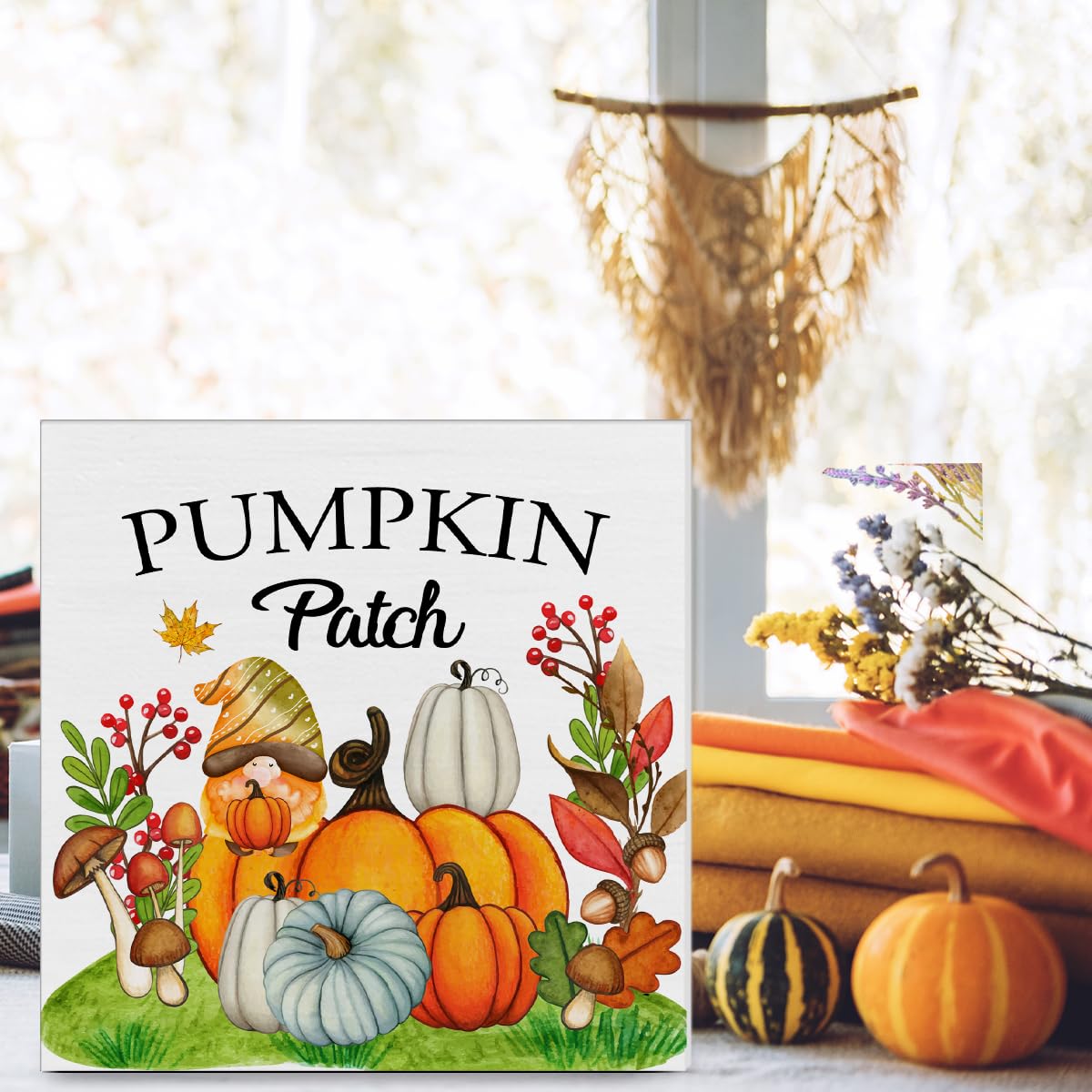 Snapklik.com : Fall Decor Pumpkins Decorations Autumn Harvest Wooden ...