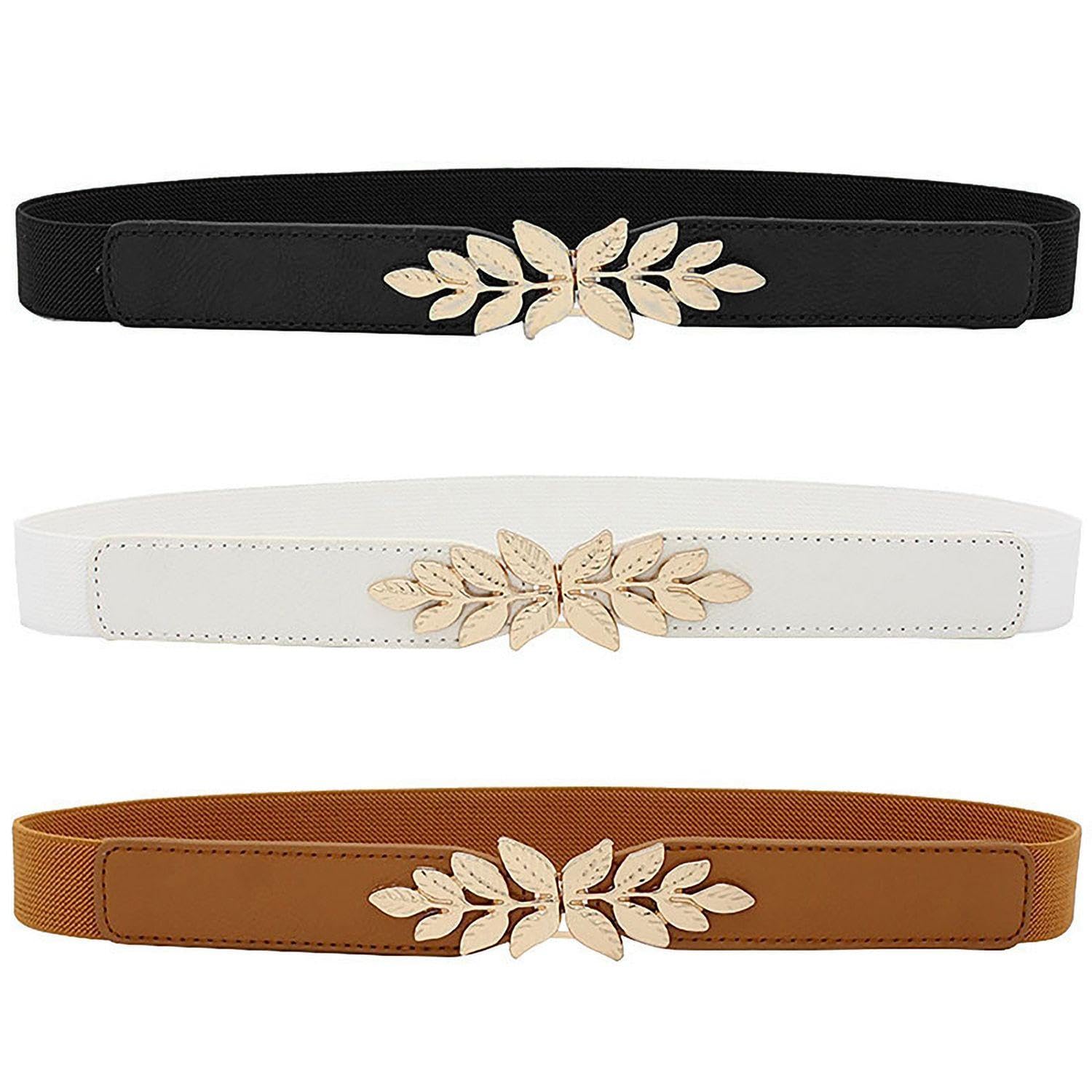 3 Pieces Women'S Belts, Elastic Belts, Simple Belts, Dress Belts, Clothing Decorative Belts, Clothing Accessories