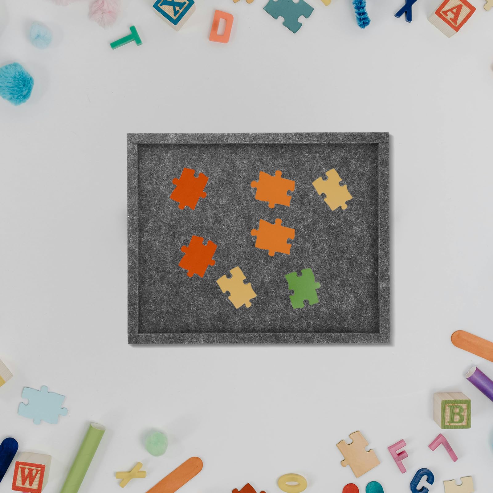Plateau de Puzzle en Feutrine 6 Pièces, Trieur de Pièces