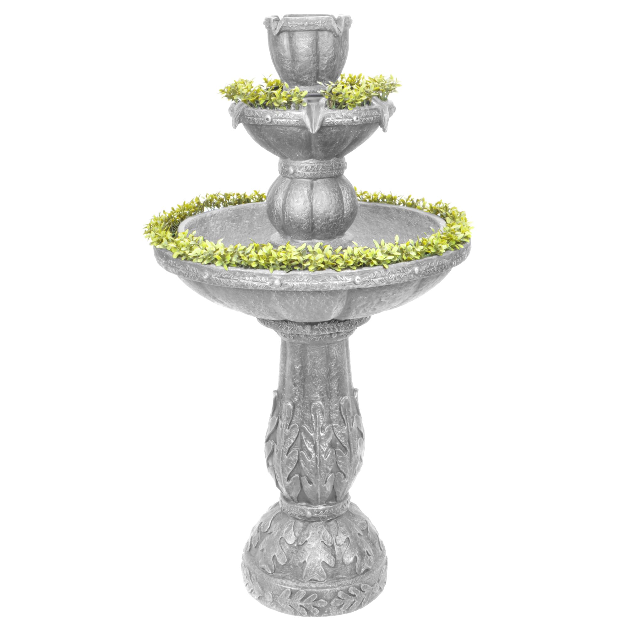 Amazon｜Bernini Bosconero コードレス噴水 人工緑 高さ38インチ