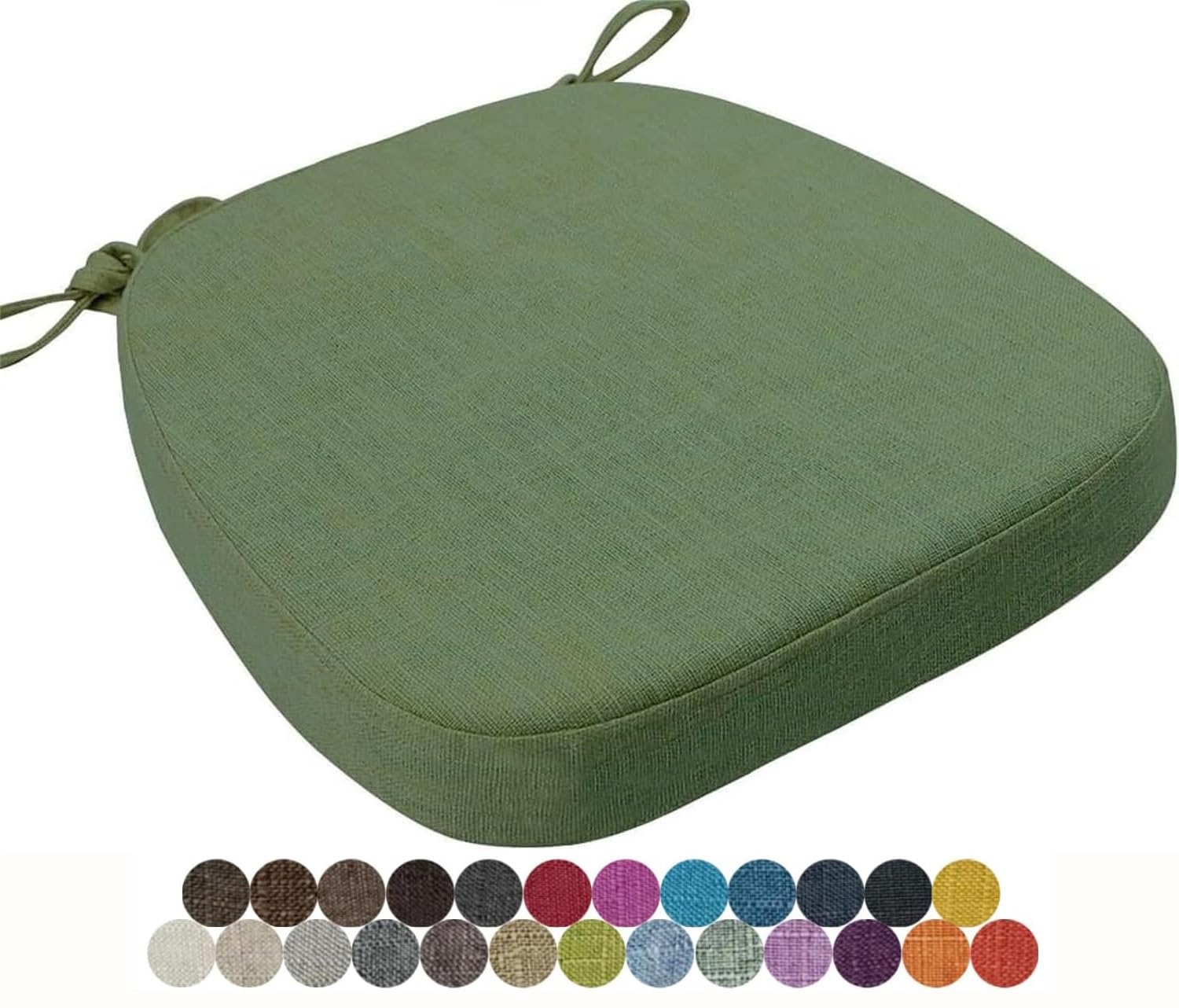 Seokor Color16 Chair Cushion Kitchen, Memory Foam Chair Pads, 40X38/43X40/43X42cm With Ties Non-Slip Chair Pads，Outdoor Indoor Seat Cushion For Dining Office Garden Chair(,43X40x5cm)