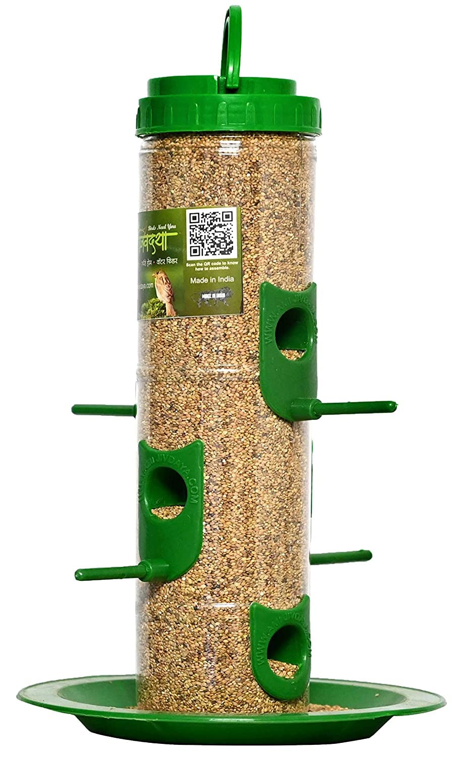 SpikeZone - Bird Feeder Hanging Grill, Bird Feeder for Balcony, Outdoor Bird Feeder (Green, Transparent ) (B08LD73Q1X) Amazon Price History, Amazon Price Tracker