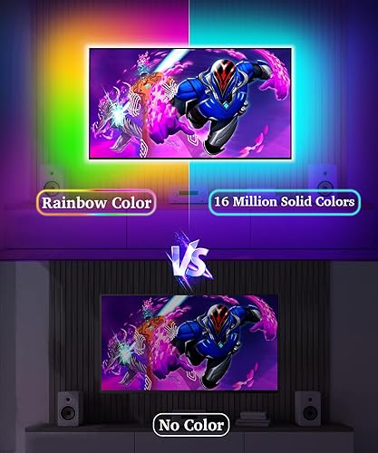 Miniatura 4 de Luces LED RGBIC de 13.1 pies con control remoto Cotrol Music Sync Tira de luces LED, control inteligente de aplicación de luces de TV que cambian