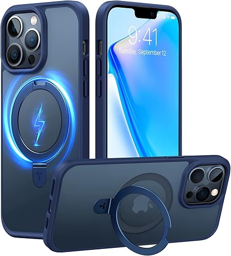 Miniatura 23 de TORRAS Funda magnética giratoria 360 mejorada para iPhone 16 Pro de 6.3 pulgadas, compatible con MagSafe, funda para teléfono 16 Pro, resistente a