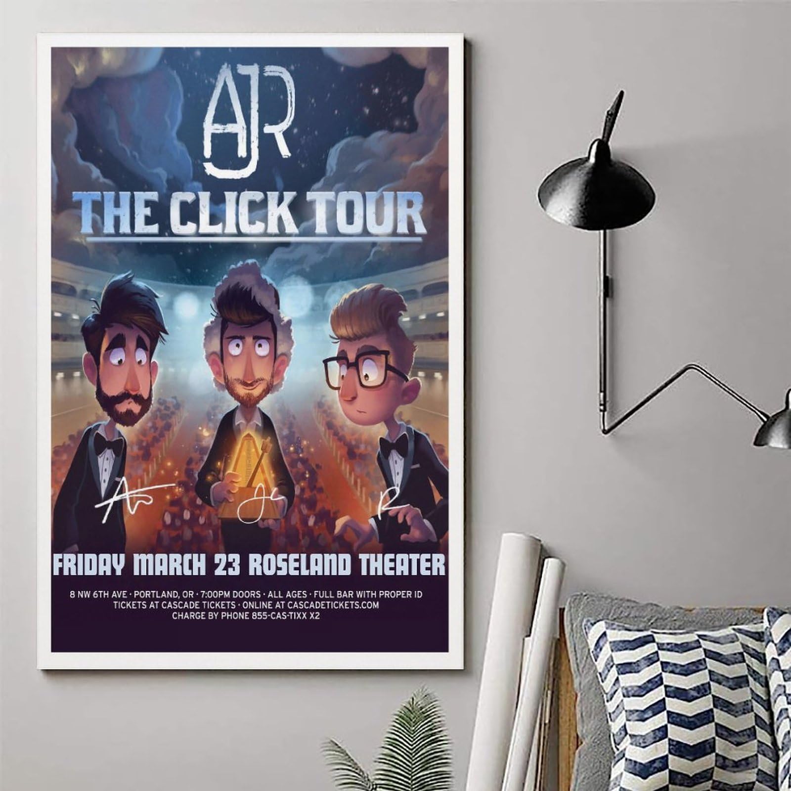 Amazon.com: lugEMa Ajr Poster Concert The Click Tour Signed Canvas