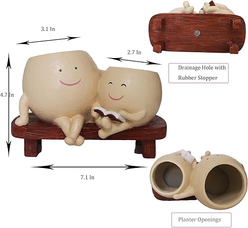 Miniatura 4 de Macetas de cara para plantas, bonitas macetas para plantas de interior y exterior, moderno jarrón de cabeza de dama para niña, macetas únicas,