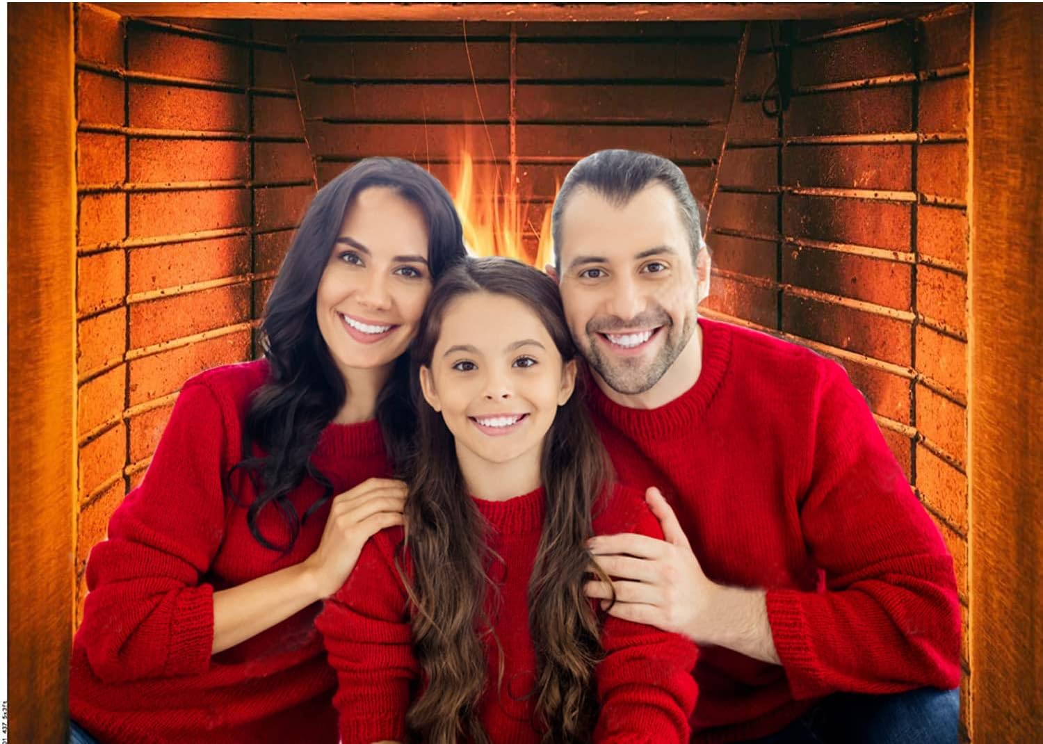 Buy Dudaacvt 7x5ft Christmas Fireplace Theme Backdrop Burning Firewoods ...