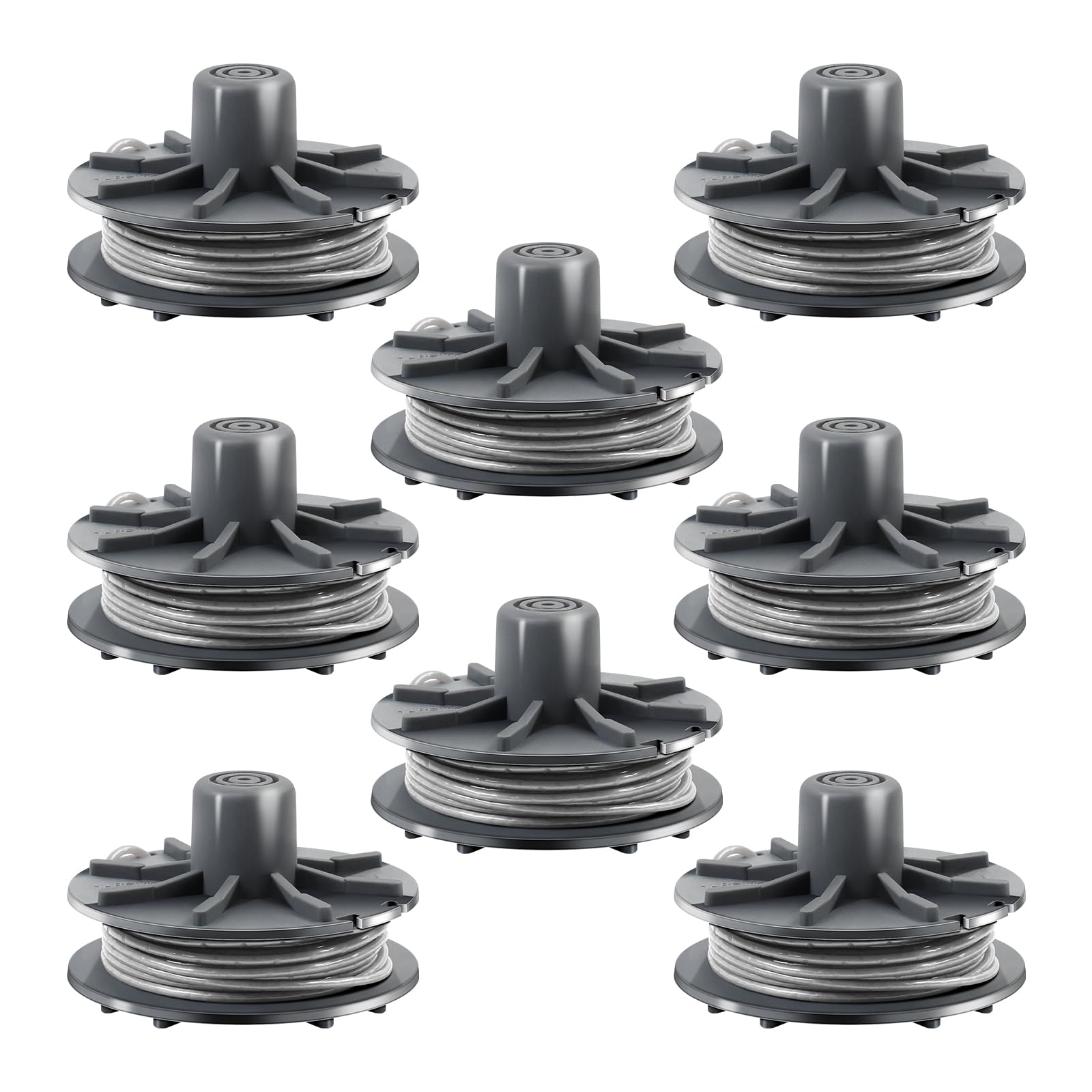 8 Bobine Filo Per Tagliaerba Parkside - 1.6mm, 10m, Compatibile PRT 550, PRTA 20-Li