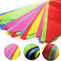Vista 2 de 600 banderines coloridos de 1000 pies, banderines multicolor arcoíris banderines de tela de nailon, guirnalda para gran apertura, celebraciones