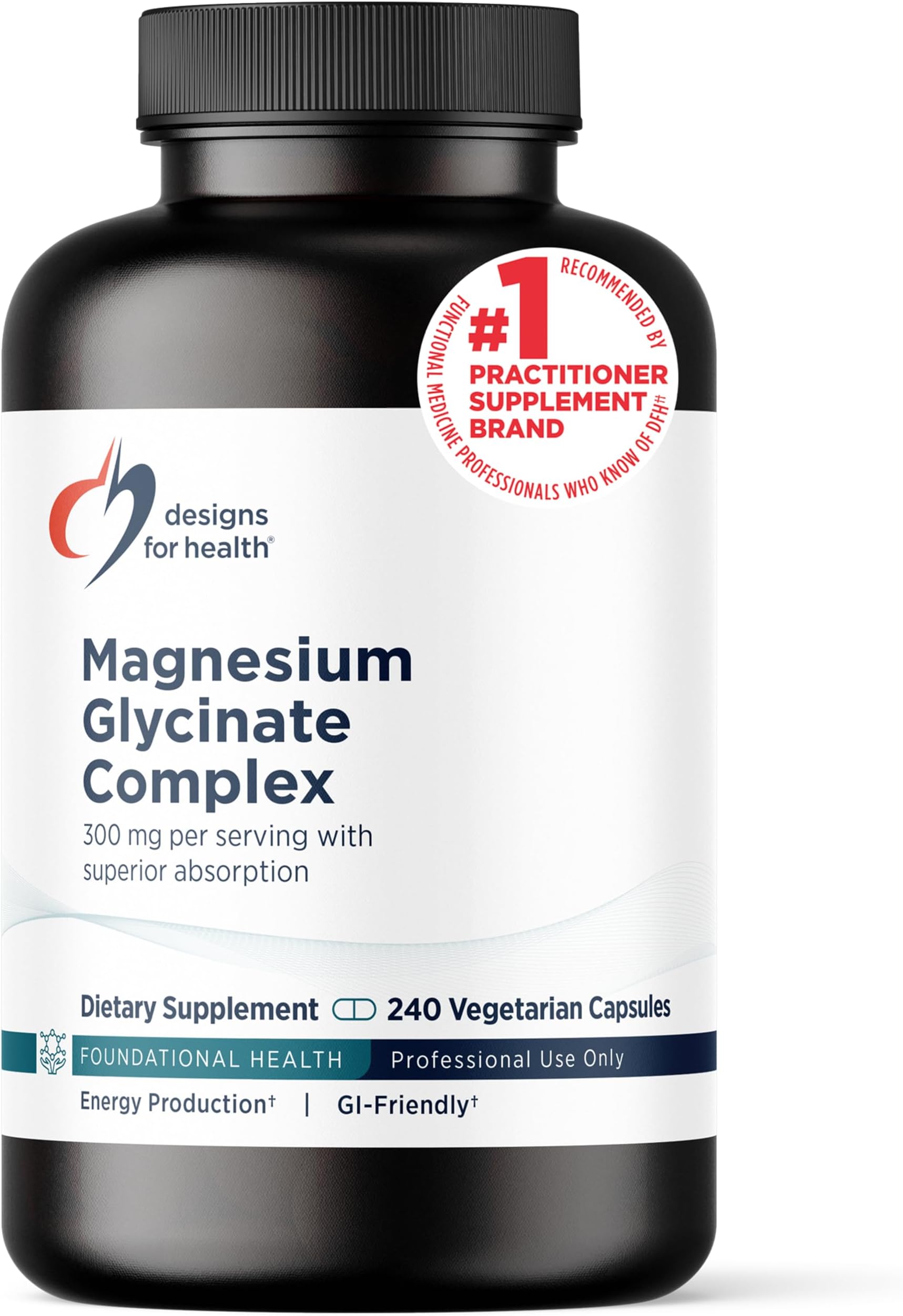 Magnesium Glycinate Complex - High Absorption, Patented Magnesium Complex - Promotes Calm Sleep, Energy, Bone & Heart Health, and Immune Support - Vegan, Gluten Free (240 Capsules)