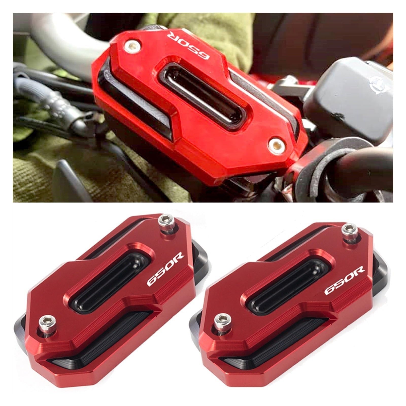 Accessori per serbatoi Moto Anteriore Serbatoio Del Liquido Dei Freni Tappo Di Copertura Per HONDA CB650R CB650 R CB 650R 2019 2020 2021 2022(Dark Grey)