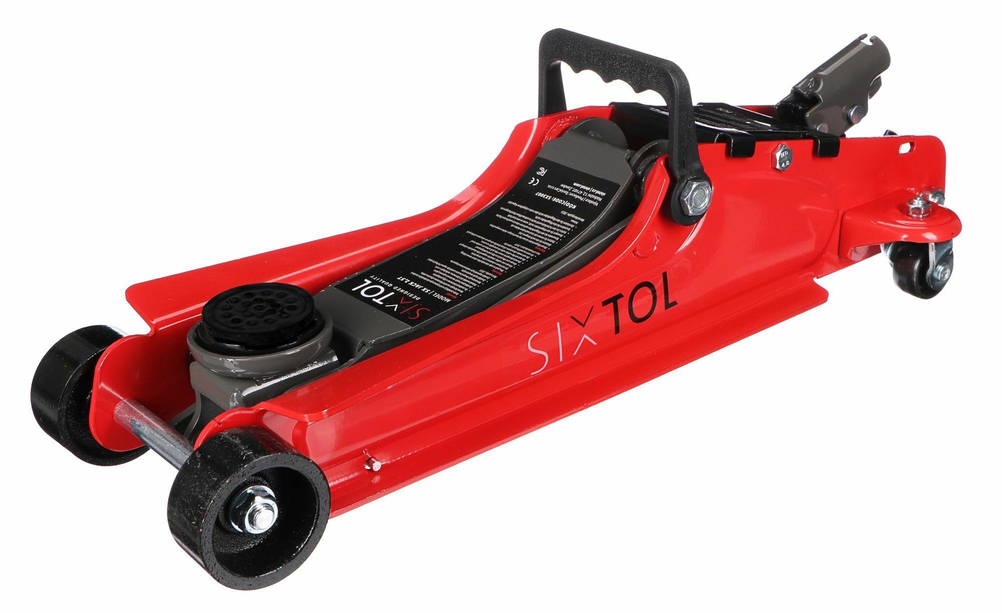 SIXTOL SX Jack 2,5T Mobile Hydraulic Jack Low Profile 2,5 t | Floor Jack | For Changing Car Wheels | On Wheels | Tire Change | Car Repair | Garage Tools