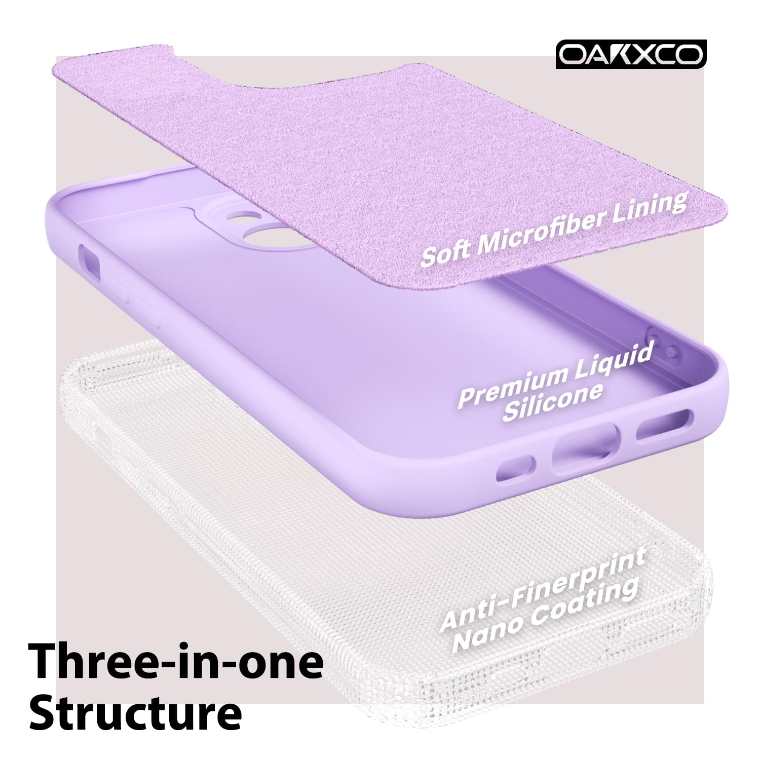 oakxco for iPhone 16 Pro Max Case Liquid Silicone, Soft Rubber Gel Elegant Aesthetic Basic Simple Cover, Cute Thin Slim TPU Matte Solid Color Plain Smooth Case for Women Girl, Light Pink — view 1229