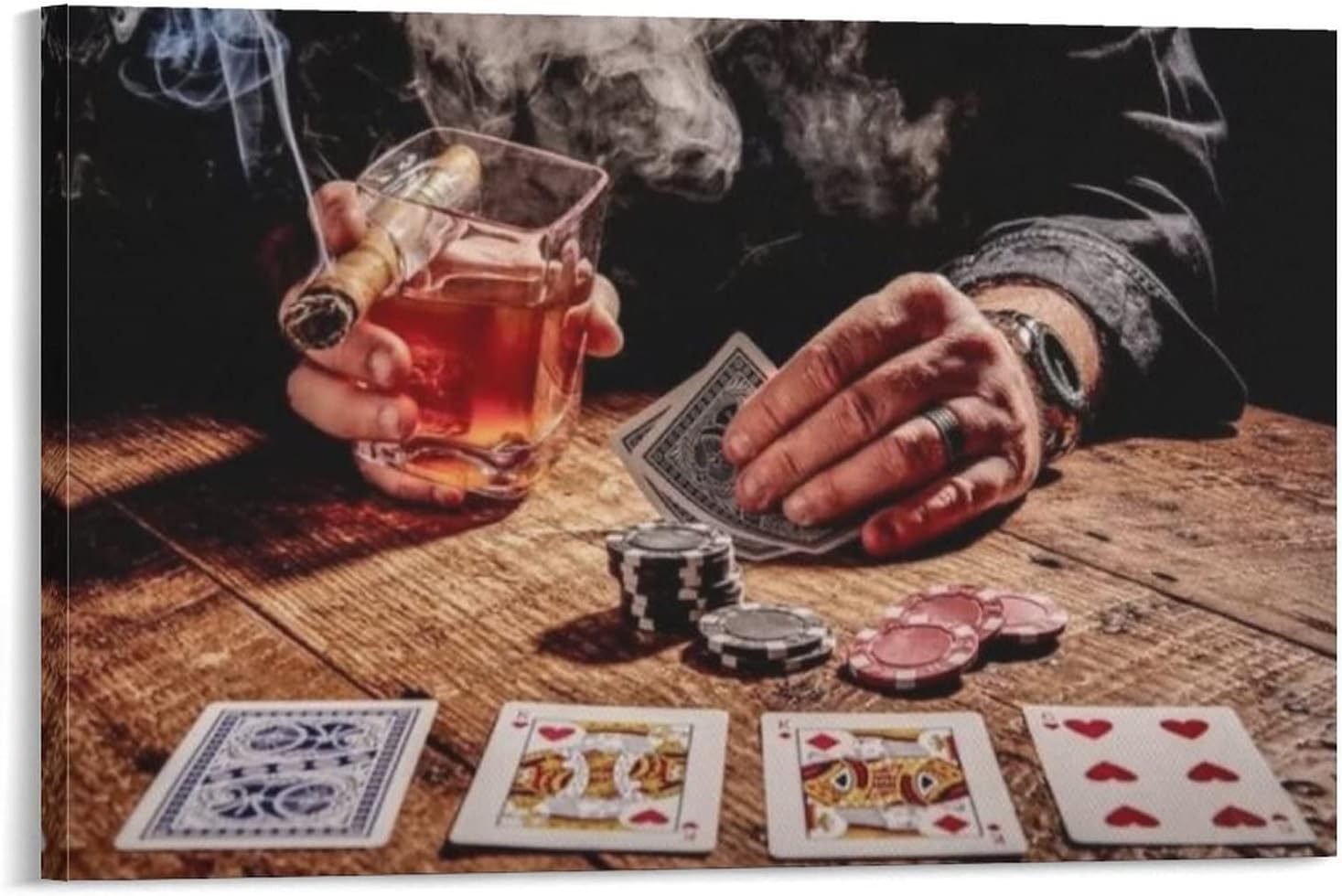 Poster Cigar Whisky Playing Card