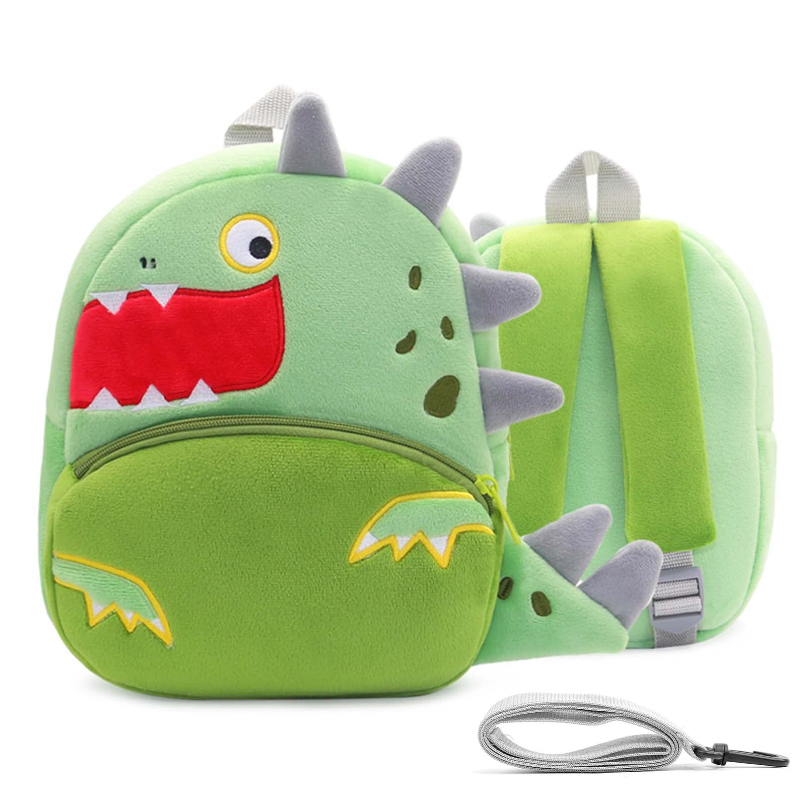 PHEENOWL Preschool Kindergarten Toddler Backpack for Boys and Girls, Travel Bookbag Cute Animals Design, Ideal for Daycare (Dinosaur)