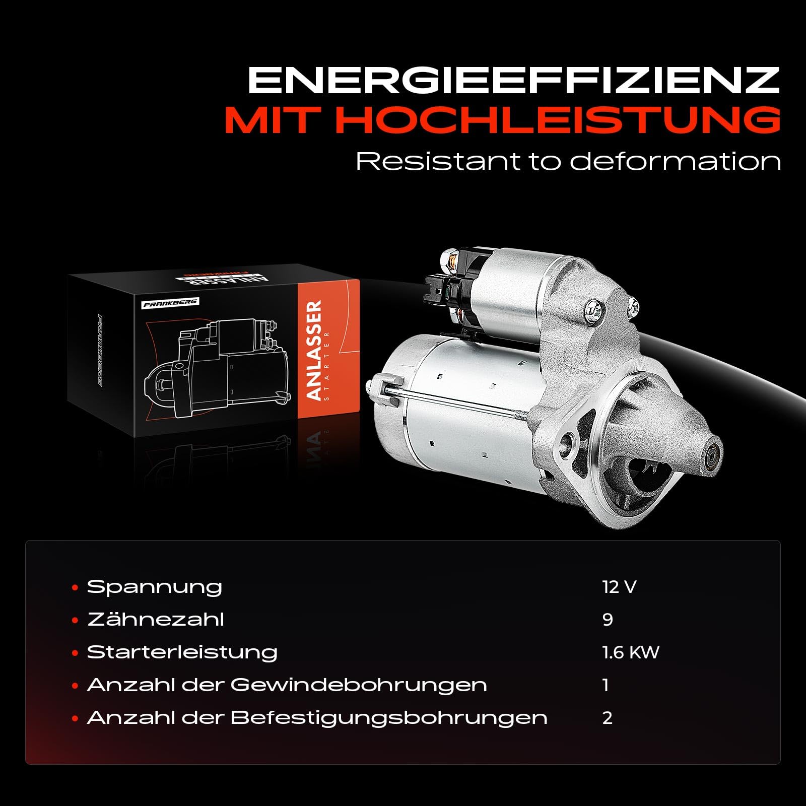 Frankberg Anlasser Starter Kompatibel mit A.v.e.n.s.i.s 2000-2008