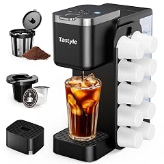 Hot Iced Coffee Maker with Magnetic K-Pod Organizer Pods Not Included Stores 10 Pods 4-5 Cups Coffee Maker