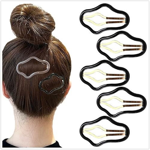 5 pinzas para el cabello a presión, antideslizantes, accesorios para el cabello para mujeres, clip hueco en forma de nube, pinzas para el cabello