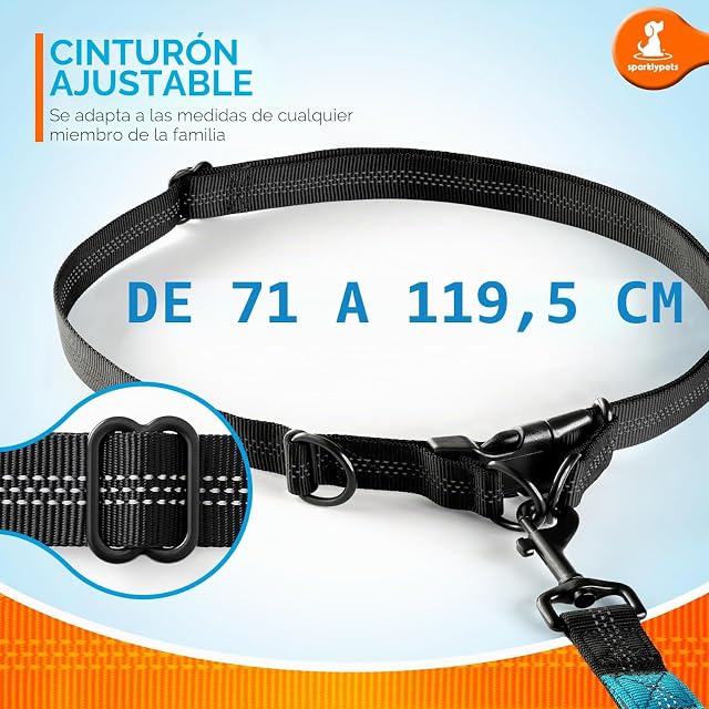 Foto 4 de 7 de SparklyPets - Correa Manos Libres para Perros de Raza Mediana y Grande, arnés Profesional con Costuras…