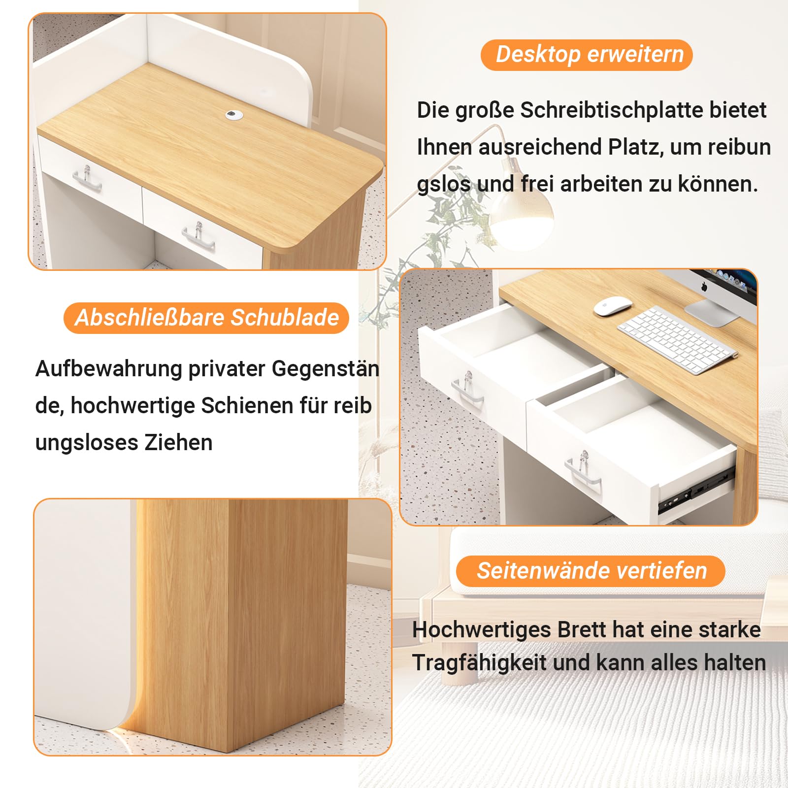 Einzelhandelstheke mit Schubladen, Messetheke Stehpult, Empfangstheke mit Schubladen, Hotel, Salon, Empfang, Kassierer, Rezeption, Supermarkt-Empfangstheke(Schwarz)