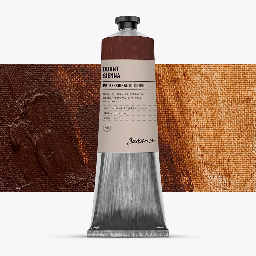 Jackson's Burnt Sienna Professional Oil Paint Colour Pigment 225Ml Painting