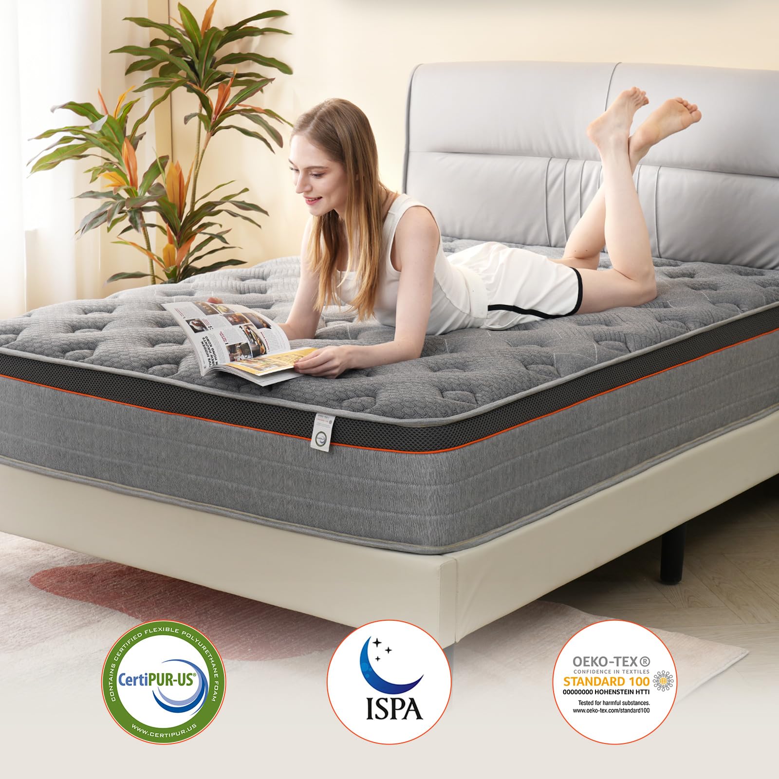 Good Nite Materasso Matrimoniale Memory Foam 135x190x16 Cm, Medio Rigido, Certificato OEKO-TEX, Traspirante, Ipoallergenico, Fodera Rimovibile - 3