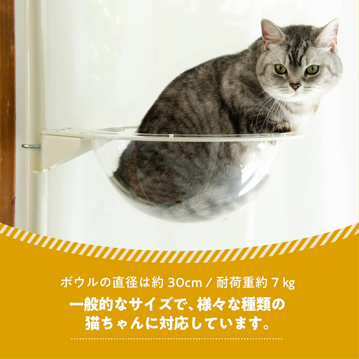 Amazon | キャットタワー専用 クリアボウル 宇宙船ハンモック【ねこ