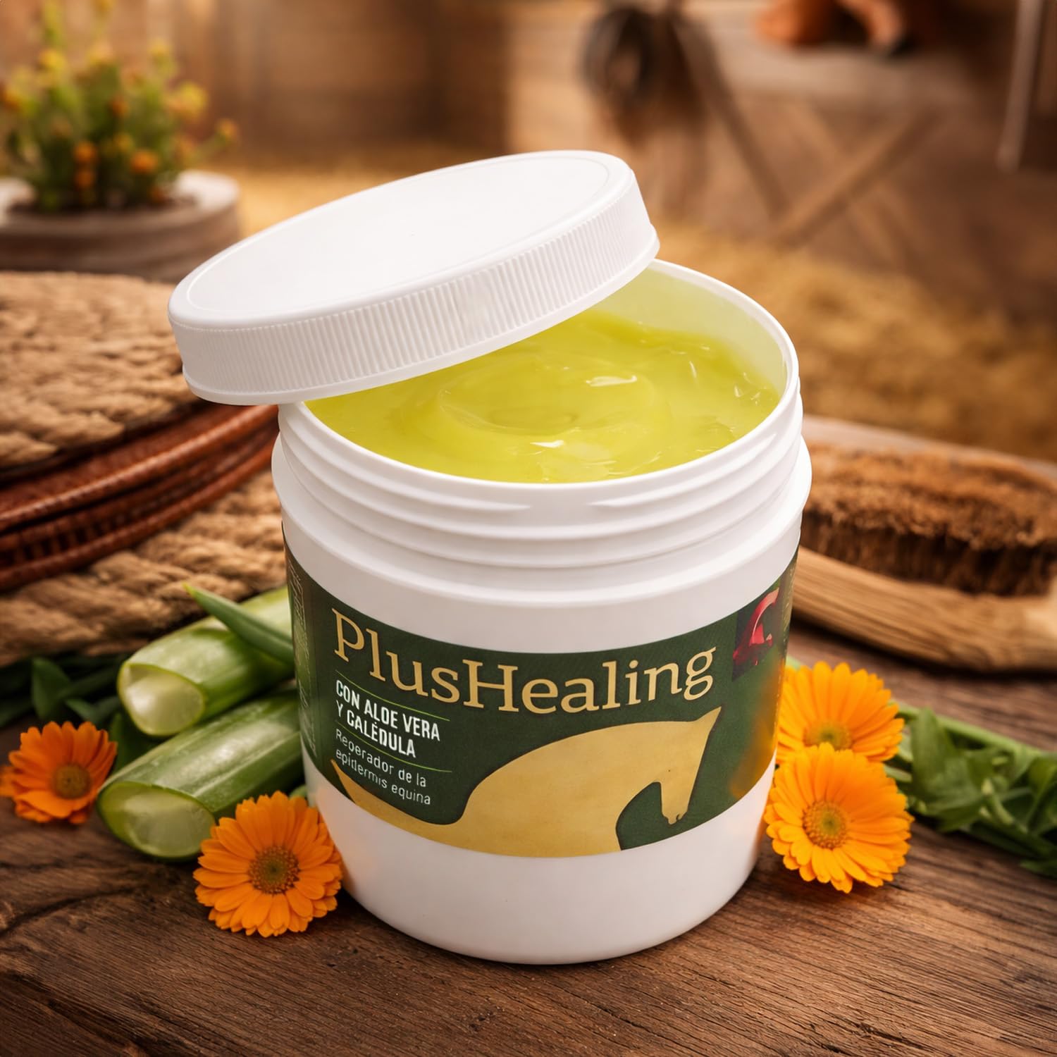 LABORATORIOS PINO Plushealing Producto para Higiene y Cuidado Cutáneo en Caballos – Ayuda a la Cicatrización de Rozaduras y Abrasiones – Uso Externo – Envase 500 ml