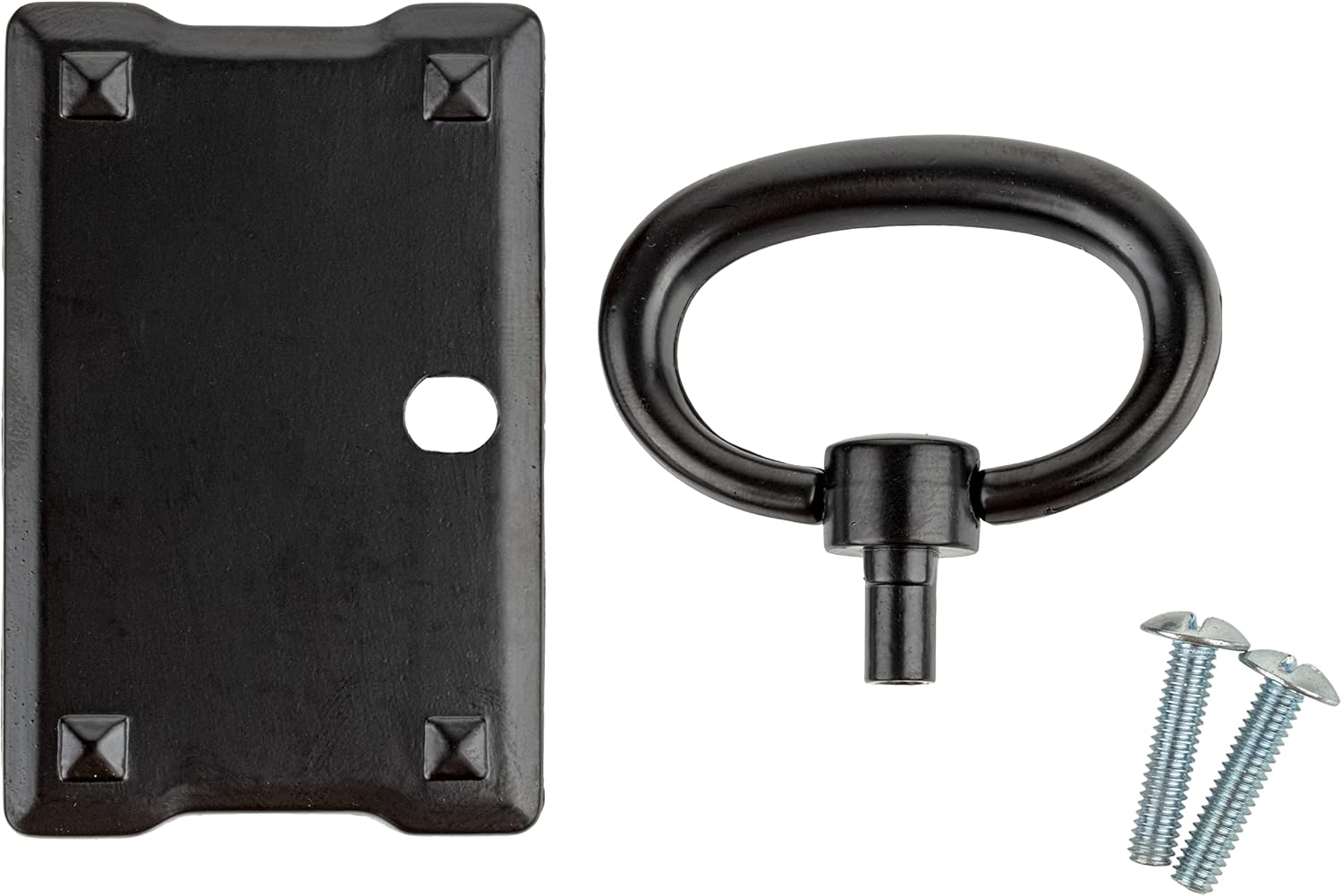 Small Black Mission Style Drawer Pull - Vertical Centers: 1-1/8" - Handle for Antique Cabinet Door, Dresser Drawer, Desk - Reproduction Furniture Hardware - UA-825-PSB