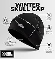 Vista 3 de Tough Headwear Skull Cap for Men-Motorcycle Head Cap,Sweat Caps for Men, Skull Cap Helmet Liner,Running Beanie Parent