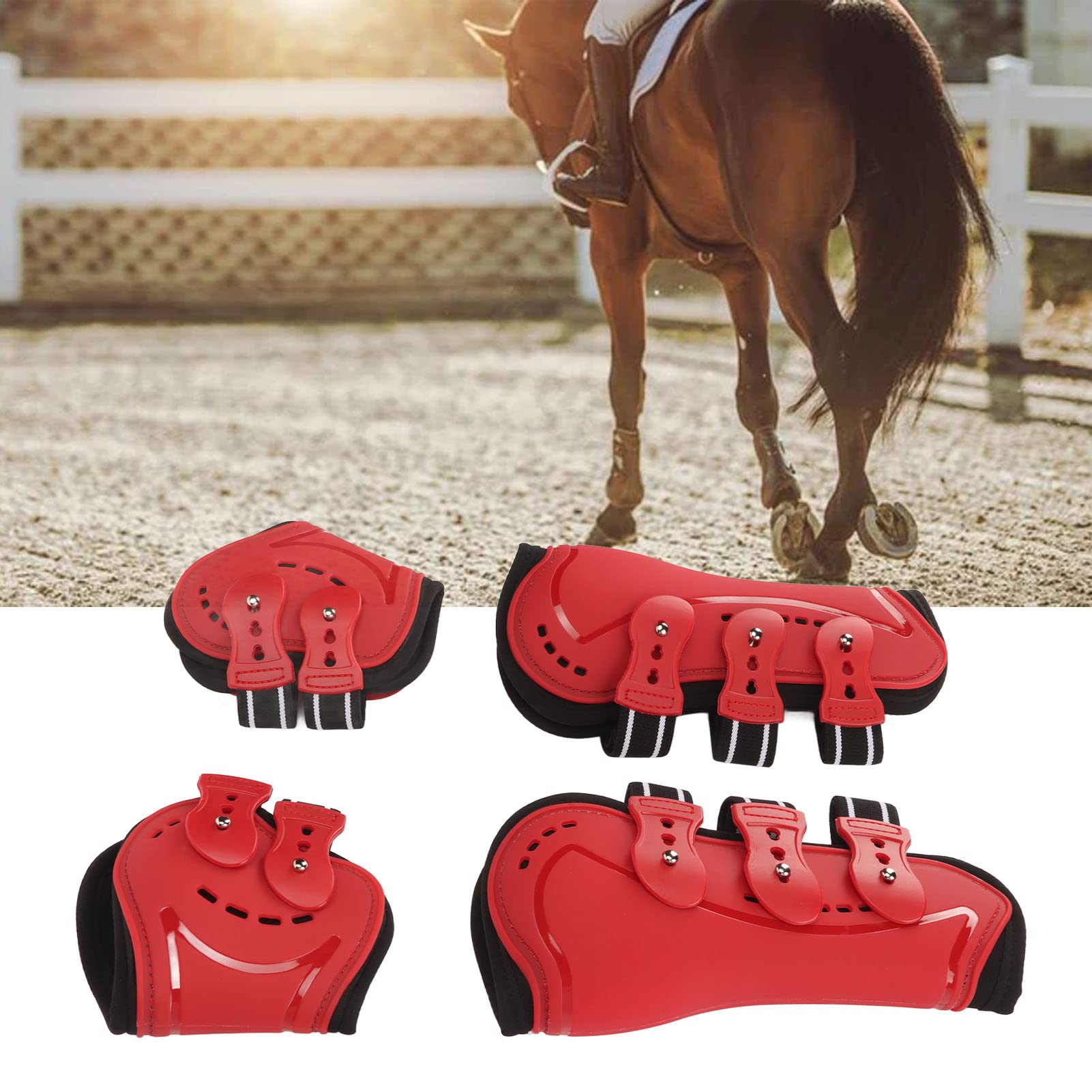 Paranocche da Cavallo, Paranocche da Cavallo Traspiranti Leggere, Antiusura e Antiscivolo, per Accessori per Cavalli (L)