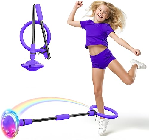 Bola de salto de tobillo para niños, plegable y colorida rueda flash para adultos, juego de juguetes para interiores y exteriores, regalo para
