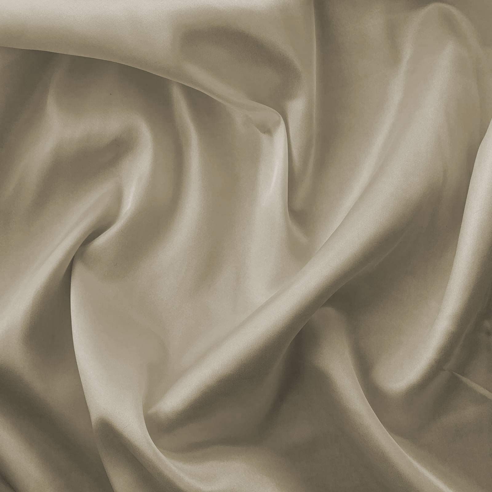 Silky Satin Liquid Fabric Plain Luxury Dress Craft Decoration Drape Dancewear Material 60" – 150cm Wide | Sold per Metre (Beige)