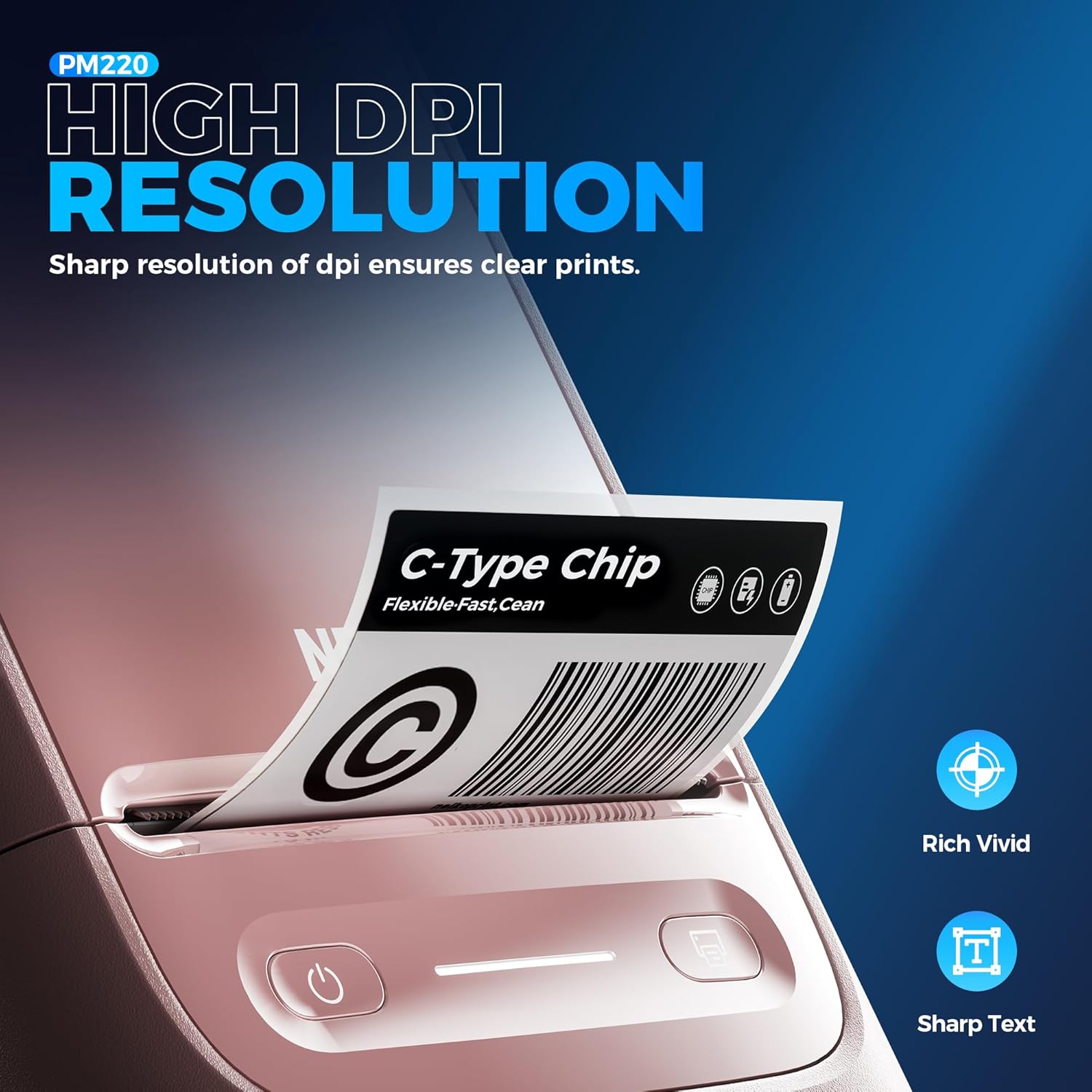 Nelko Label Maker Machine with Tape, PM220 Bluetooth Label Printer, 2 Inch Portable Thermal Printer for Small Business, Logo, Clothing, Sticker Printer for Phones & PC, with 3 Labels, Pink - Image 6