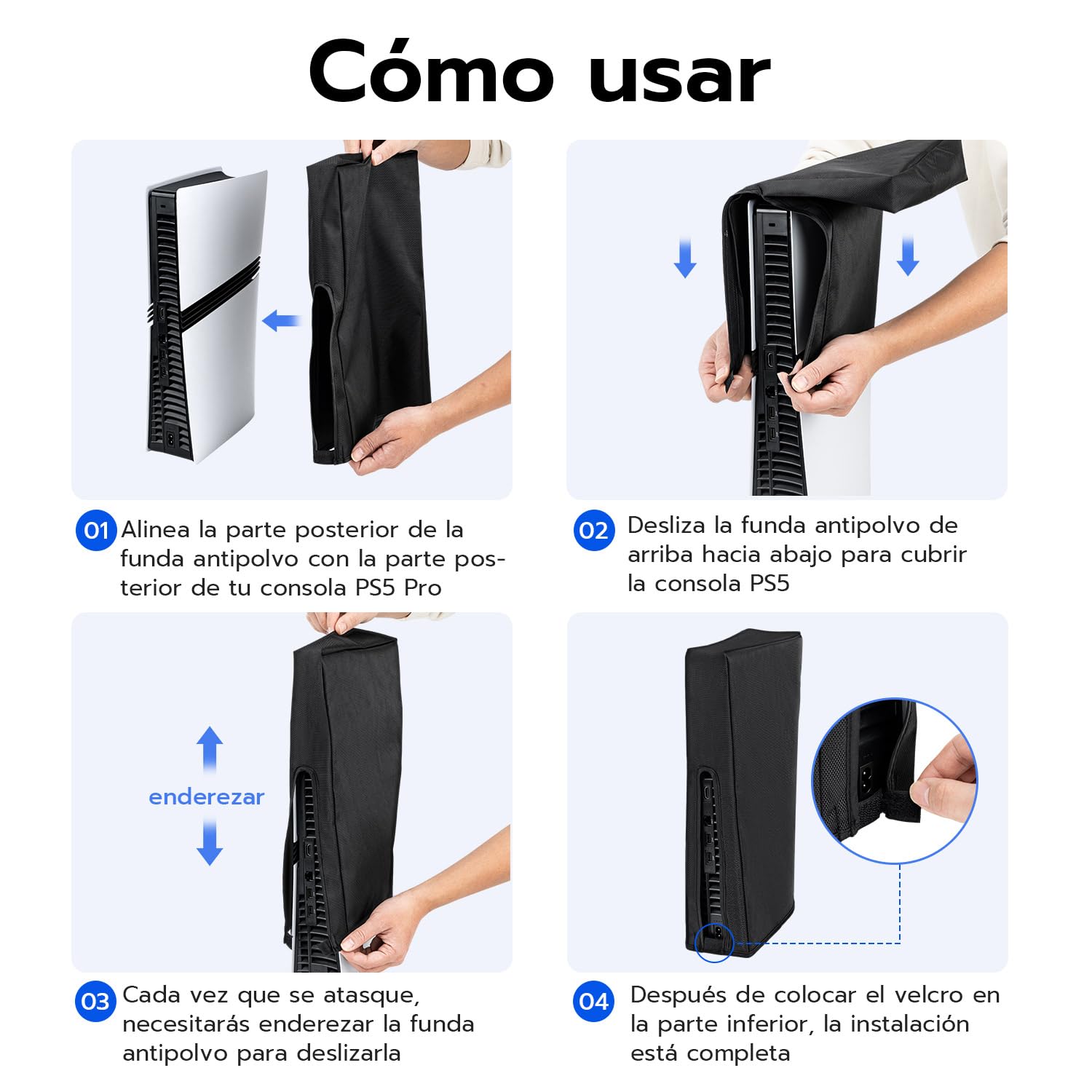 Wigearss Funda contra Polvo Protector Cubierta Antipolvo para PS5 Pro Consola (No para la PS5/PS5 Slim)